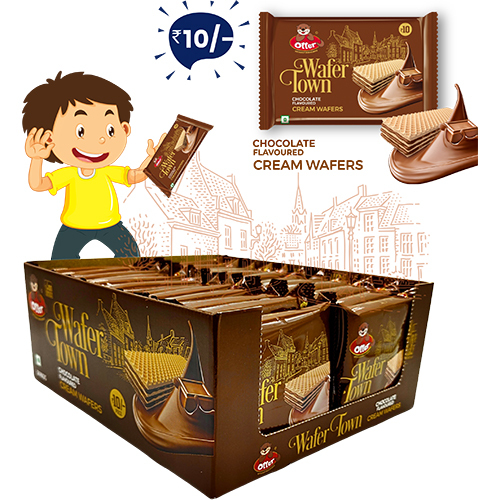 Chocolate Flavoured Delicately Flavored Cream Wafers
