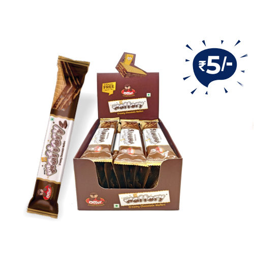 Choclate Flavoured Cream Wafers - Shape: Bar