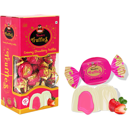 Creamy Strawberry Truffles - Solid Piece | Eggless, Flavorful Creamy Strawberry Delight with Indulgent Texture