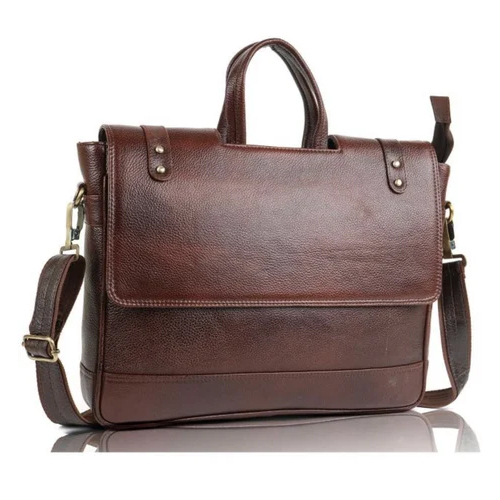 Office Leather File Bag - Color: Brown