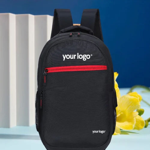 Polyester Laptop Backpacks Bags - Color: Black