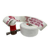 Rrl Fire Fighting Hose Pipe - Durable Rubber, 15m Length, 50mm Diameter, White Color | High-pressure Resilience With Gi Couplings