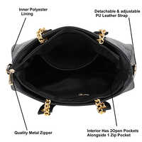 SENTINEL Black Women Leather Hand Bag