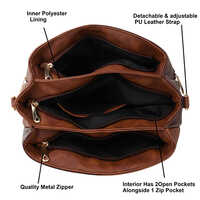 SENTINEL Brown Leather Women Hand Bag