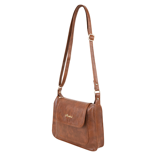 SENTINEL Brown Leather Sling Bag