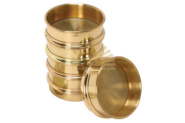 Brass frame sieves 100, 200, 300 & 450 mm dia.