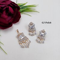 Fashionable American Diamond Locket set