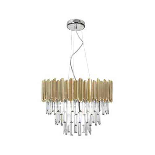 Philips Gladius Chandeliers - Glass & Steel, Polished Finish, Electric LED Lighting, Custom Color Options | Elegant Design with 1-Year Warranty