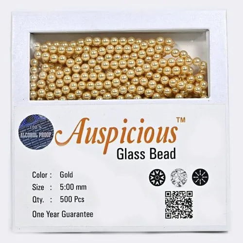 Golden Pearl Glass Bead