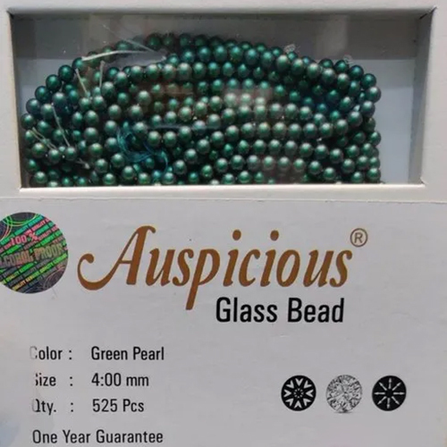 Green Pearl Glass Beads