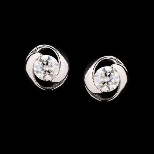 Moissanite Earrings - Shape: Oval