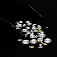 Foil Synthetic Polki Diamond - Standard Size, Round Cut, Transparent Color | Good Diamond Cut, Durable And Ethical Alternative To Natural Diamonds