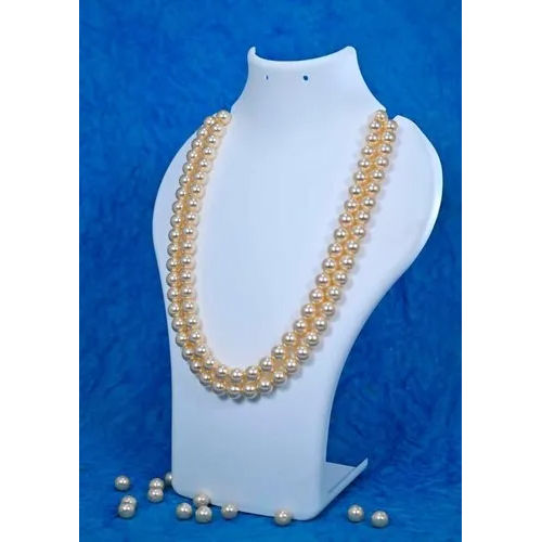 Party Wear Glass Pearl Necklace - Shape: Round