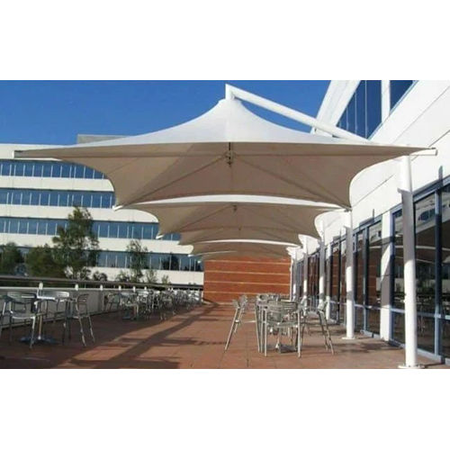 Car Parking Tensile Fabric Structure - Color: White