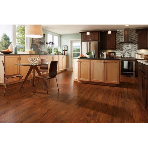 Laminated Wooden Flooring - Color: Brown