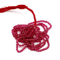 Ruby Cutting Drop - Plastic & Glass, Standard Size, Oval Cut Red Stone | Lightweight 20g, Polished Finish For Lustrous Shine