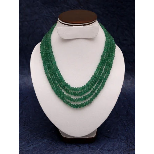 Green Aventurine Necklace - Shape: Round Brilliant Cut