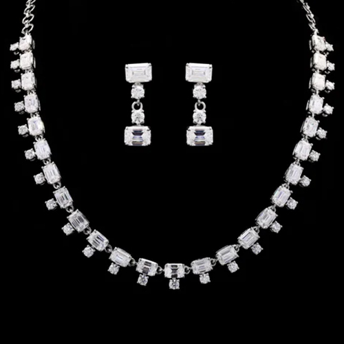 White Moissanite Necklace