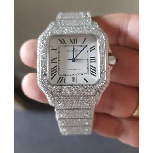 Moissanite Watch - Color: Silver