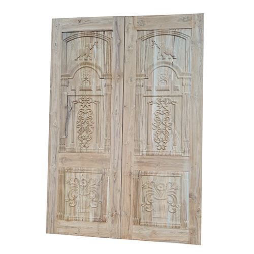 Natural Wood Designer Single Door