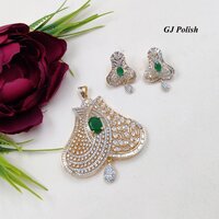 Glamorous Stylish American Diamond Locket Set