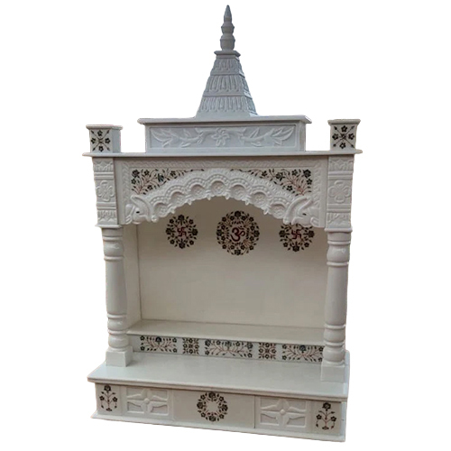 White Marble Temple - High-Quality Marble, Polished Finish , Easy to Clean Design