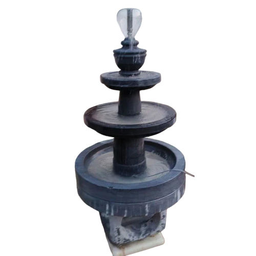 Black Marble Stone Fountain - Color: As Per Requirement