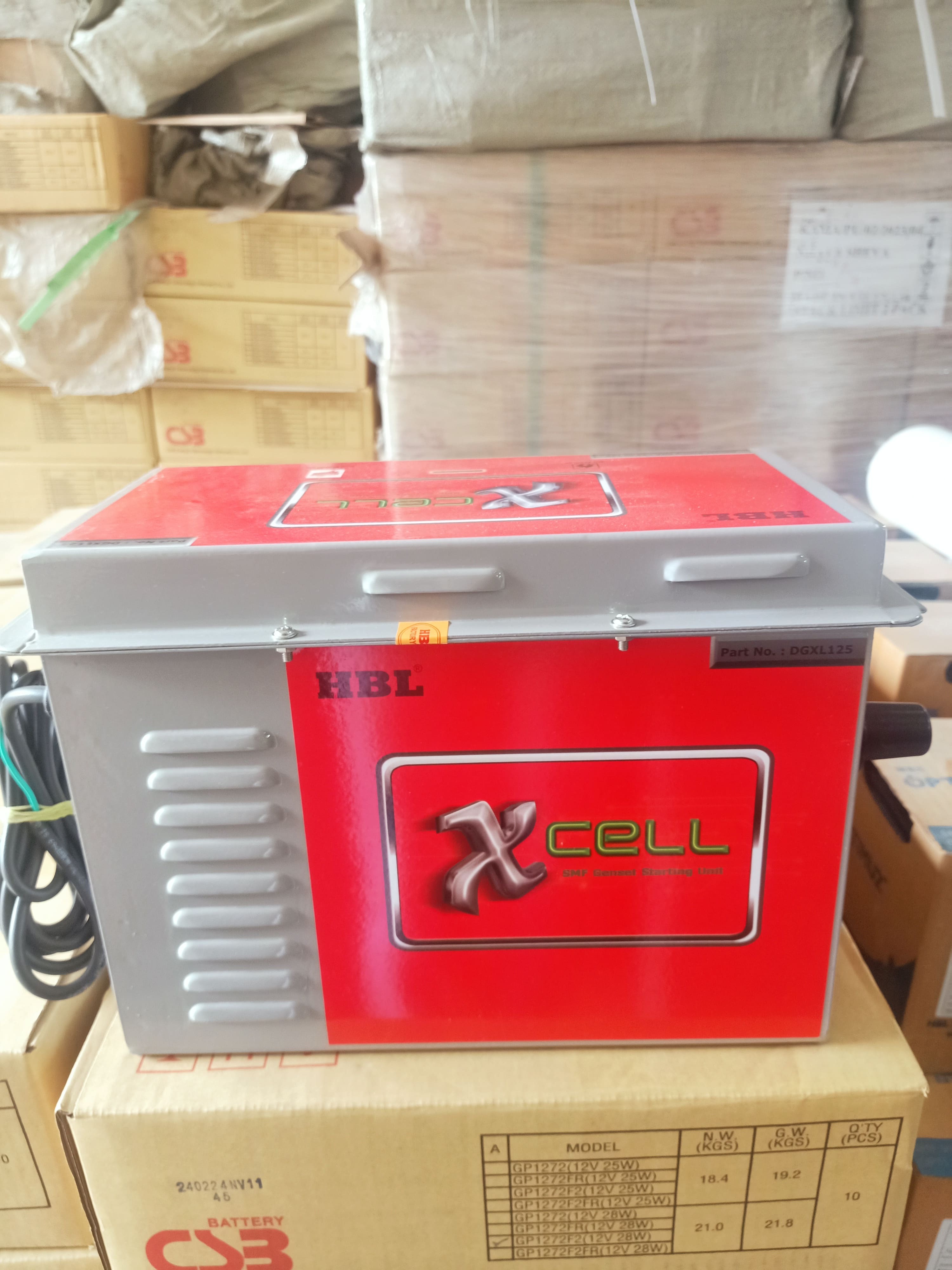 Dgxl125 Hbl Smf Genset Starting Battery - Color: Gray