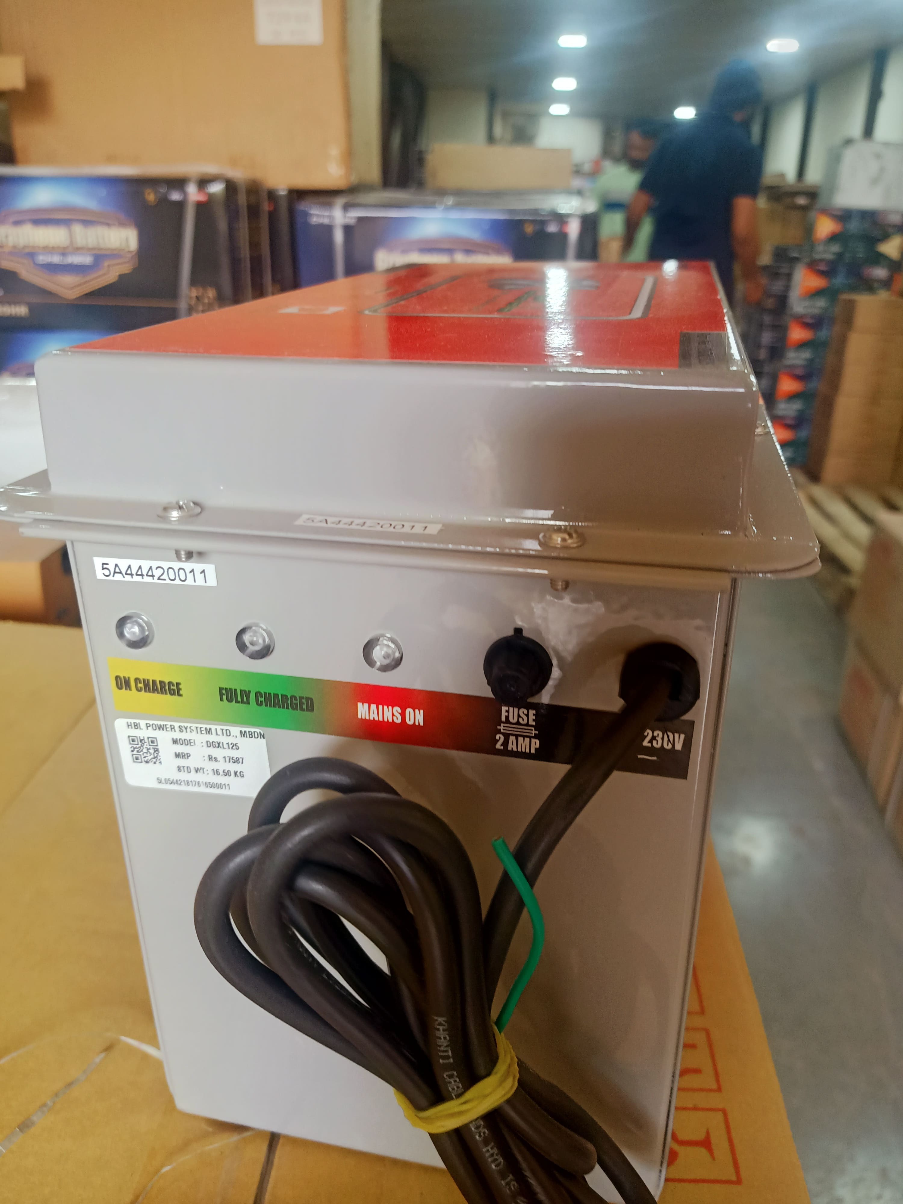 Dgxl125 Hbl Smf Genset Starting Battery - Color: Gray