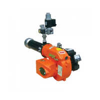 M Series 1 One Stage Gas Burner - High-quality Steel, Customizable Size, Eye-catching Orange And Black, Fire Tube Structure, Natural Circulation Design For Industrial Use