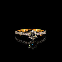 18KT Gold Solitaire Ring with Lab Grown Diamond Introducing by SK Diam