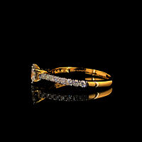 18KT Gold Solitaire Ring with Lab Grown Diamond Introducing by SK Diam