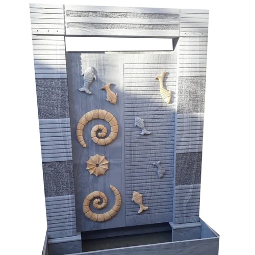 Grey Sandstone Wall Fountain