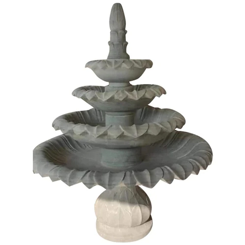 Outdoor Grey Stone Fountain
