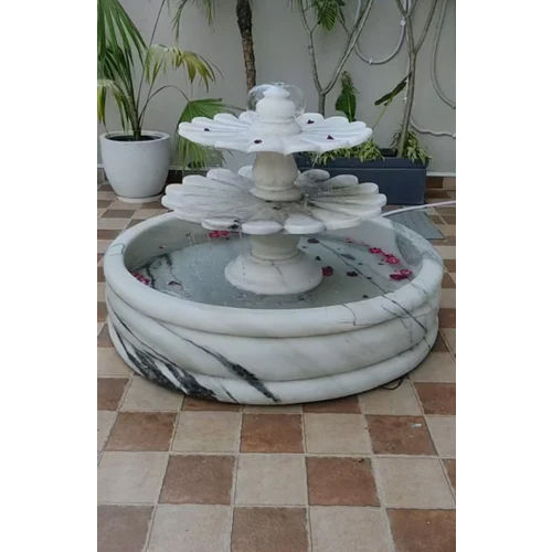 Makrana Marble Fountain - Color: White