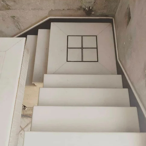 Square Inlay Work Makrana Marble Tile