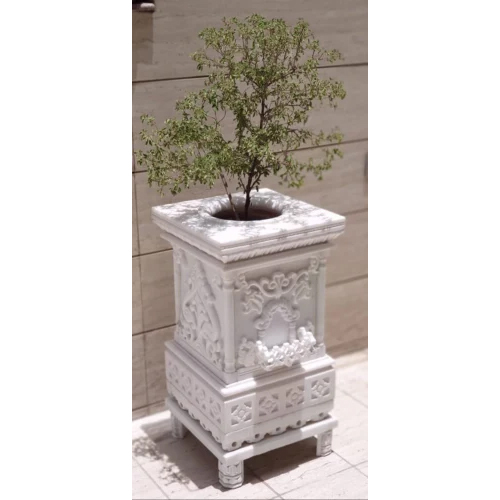 Craved Makrana Marble Tulsi Stand
