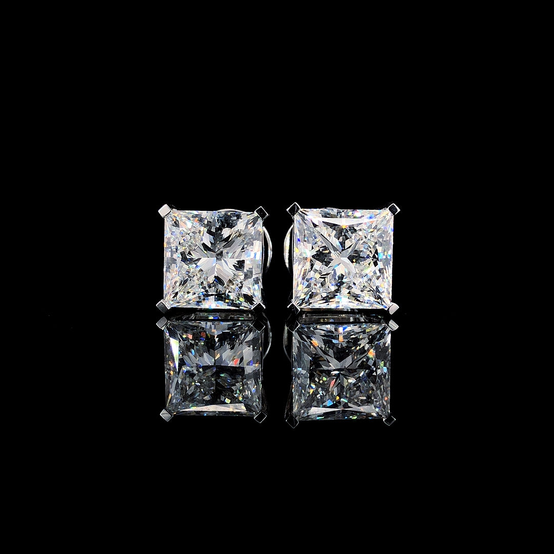 Princess Cut Diamond Stud Earrings