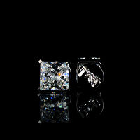 Princess Cut Diamond Stud Earrings