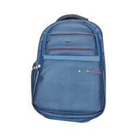 Sky Blue Polyester Backpack - Design: Plain