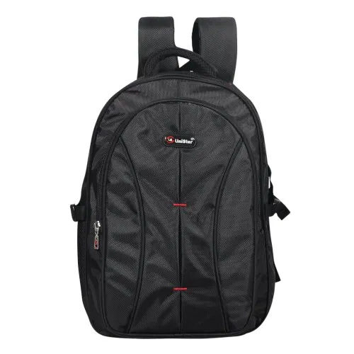 Unistar Black Laptop Backpack Bag - Design: Plain