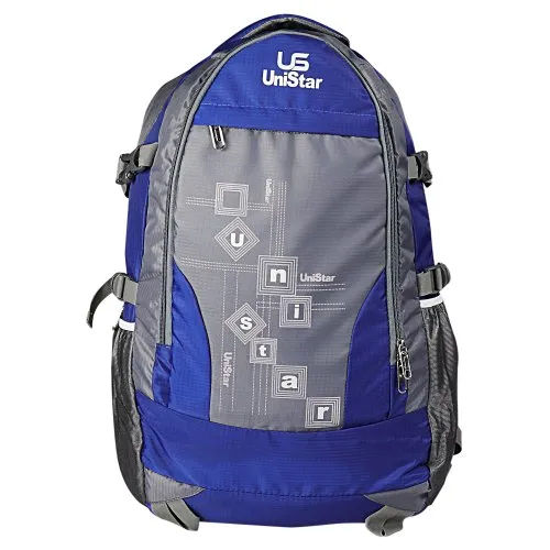 Blue Polyester Backpack Bag - Design: Printed