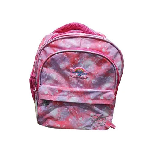 Girls Pink School Bag - Design: Printed