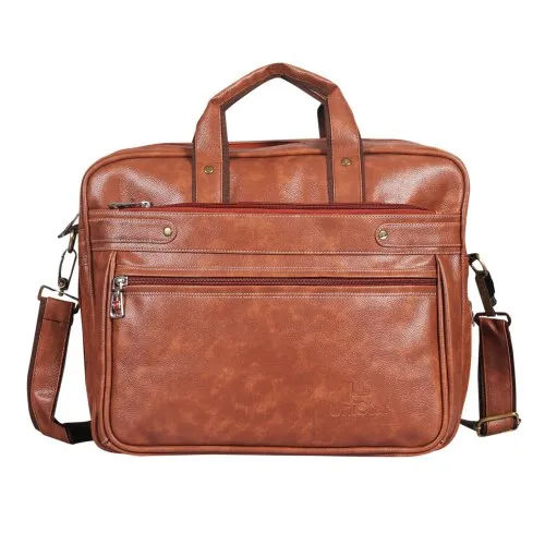 Pu Leather Laptop Bag - Color: Brown