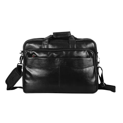 PU Black Leather Office Laptop Bag