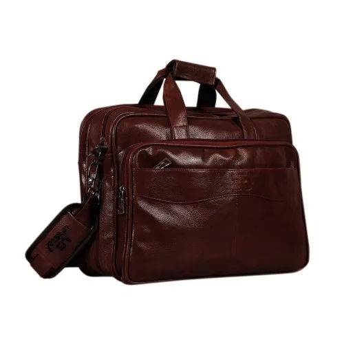 Mens Brown Leather Office Bag - Design: Customized