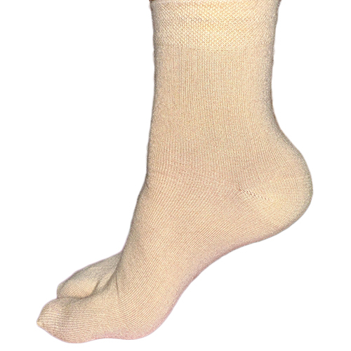 Ladies Non Terry Skin Colour Socks - Elasticity: High