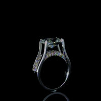 3.77Carat Oval Solitaire Diamond Ring 18KT White Gold | SK Diam | Lab Grown Diamond