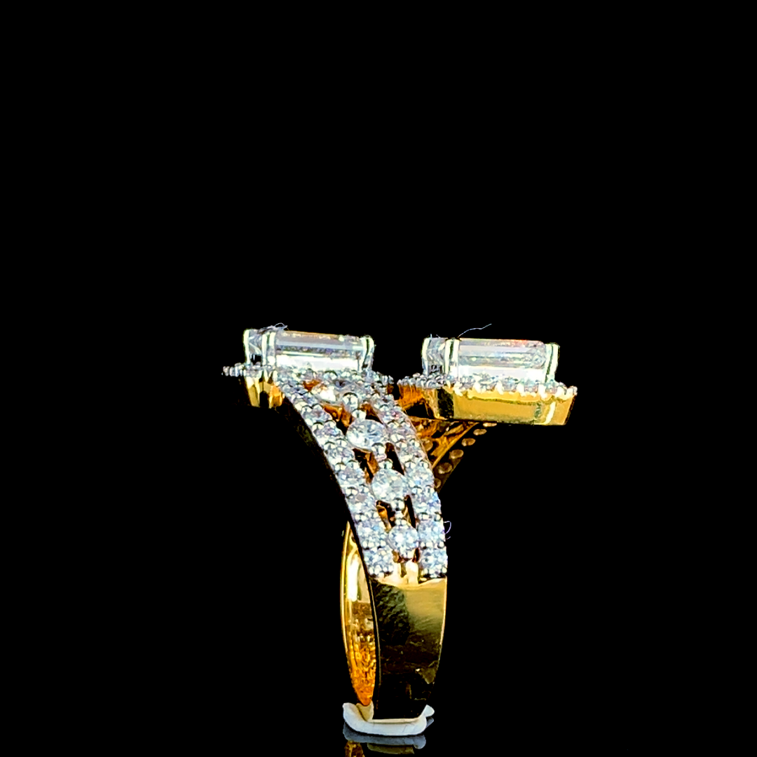 Emerald Diamond Ring - Color: Silver