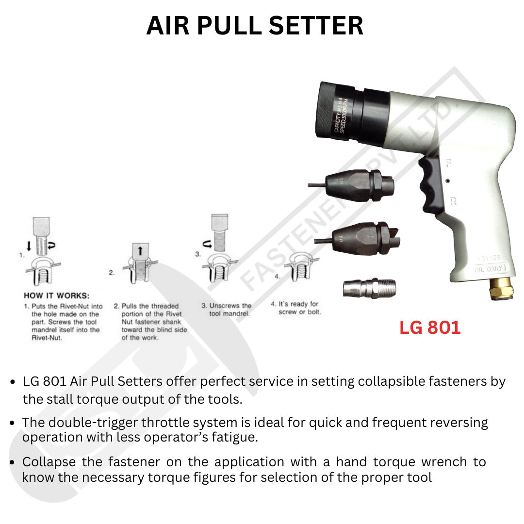 LG-801 Pneumatic Insert Nut Tool (Spin Technology)